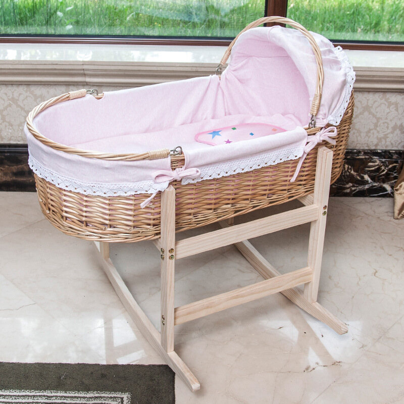 wooden baby rocker