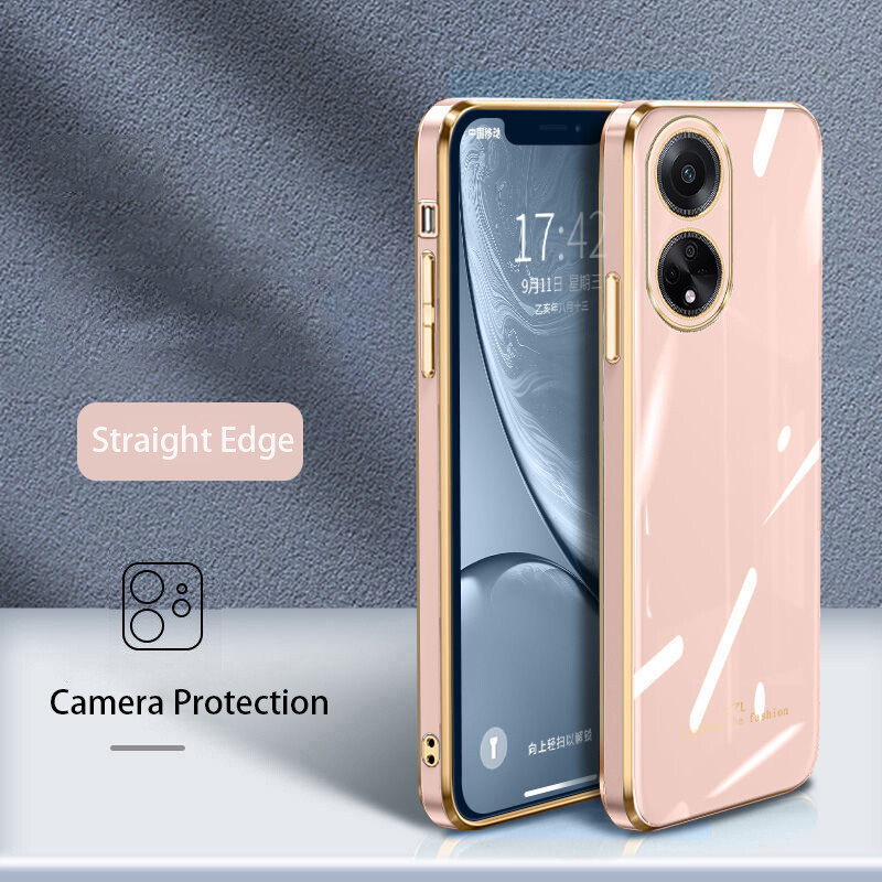Phone Case OPPO A98 5G Case A96 A79 A78 5G A78 4G A95 A74 A76 A73 A93 A94 Reno 10 10Pro Case New Soft Cubic Straight Edge Casing Fashion Camera Protection Electraplating Anti-fingerprint Shockproof Protective Back Cover