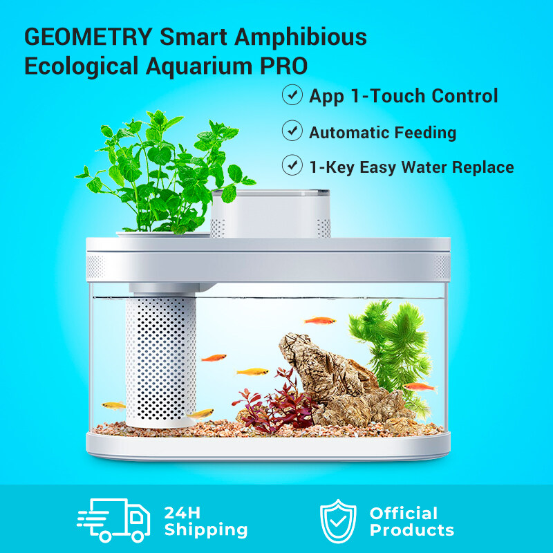 XIAOMI GEOMETRY DESGEO Smart Fish Tank PRO Eco Lazy Goldfish Tank w ...