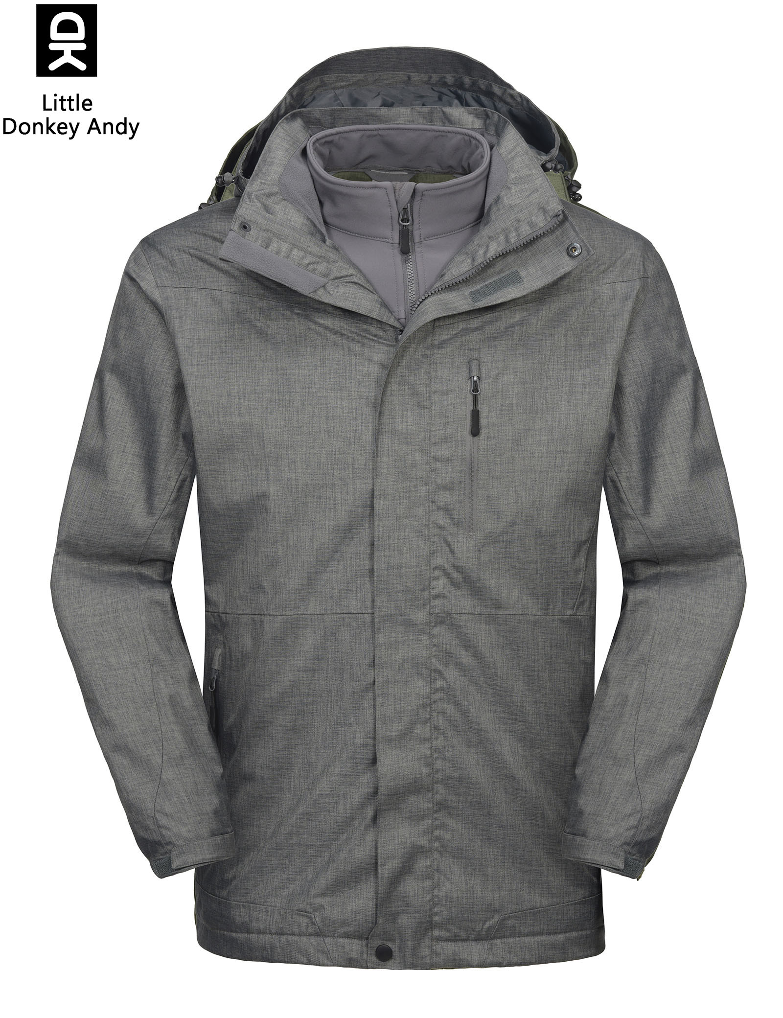 Giacca Softshell Uomo Impermeabile E Antivento - Leggera, Calda, Con Cappuccio - Per Escursionismo, Trekking E Tutti I Giorni