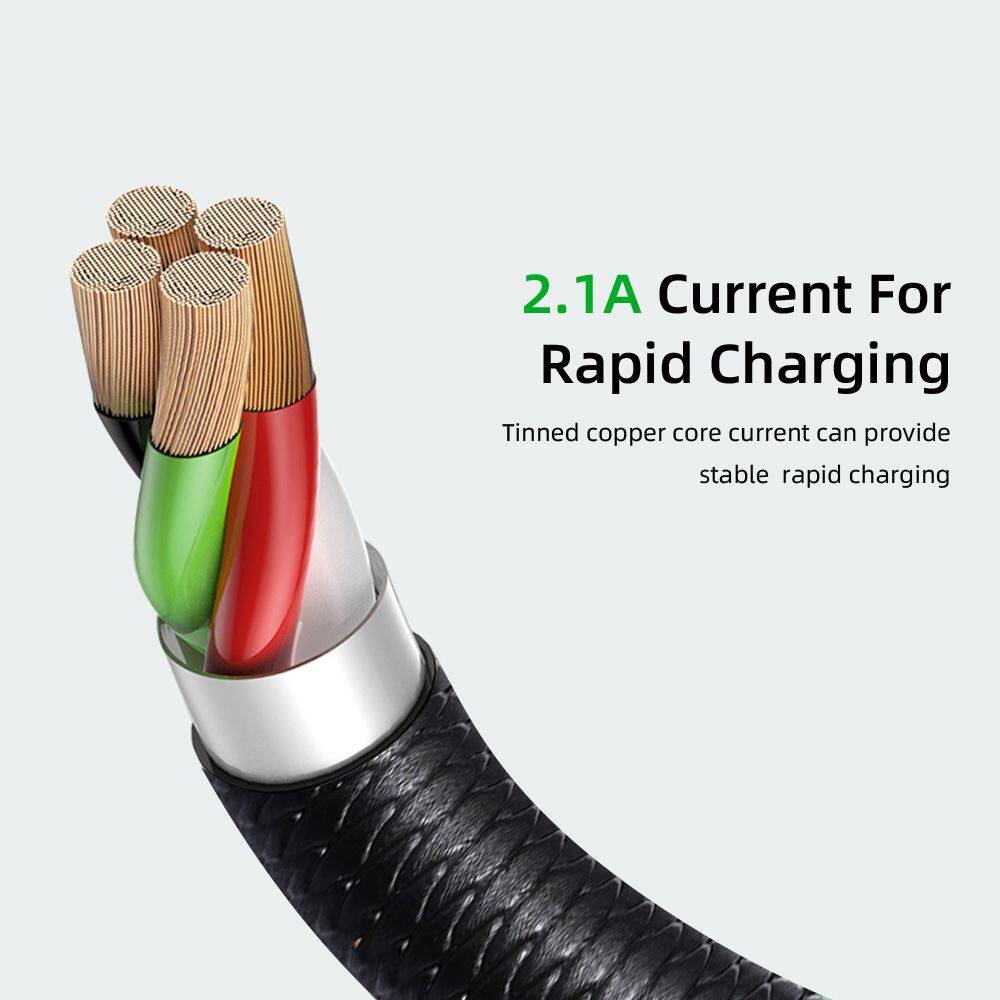 AMELY Retractable 1.2M Quick Charger Wire Digital Cables Data Wire Data Sync Charger Cord Data Line Spring USB Cable Type C Fast Charging Cable USB Charger Cable