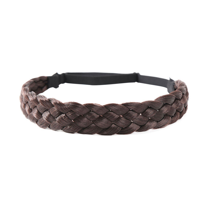 3.5cm Wide Synthetic Wig Twist Elastic Hair Bands Braids Bohemian Plait Headbands For Women Stretch Girls Hair Accessories