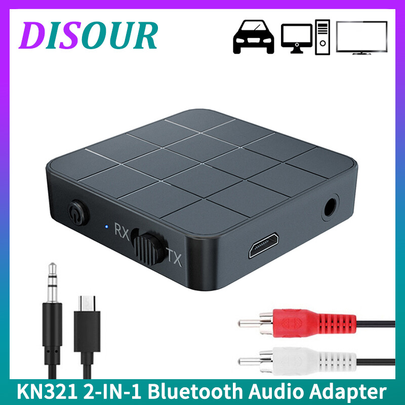 DISOUR Bộ Thu Phát Bluetooth 5.0 KN321 Chính Hãng Bộ Chuyển Đổi Âm Thanh Mini Không Dây Giắc Cắm AUX RCA 3.5MM Dongle Âm Thanh Nổi 2 Trong 1 Cho Xe Hơi Tai Nghe Loa Máy Vi Tính T V