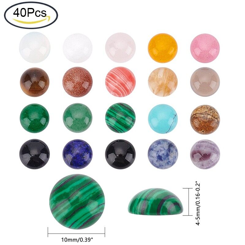200 Pezzi 12 Mm Colori Misti Mosaico Cabochon In Vetro A Forma Di