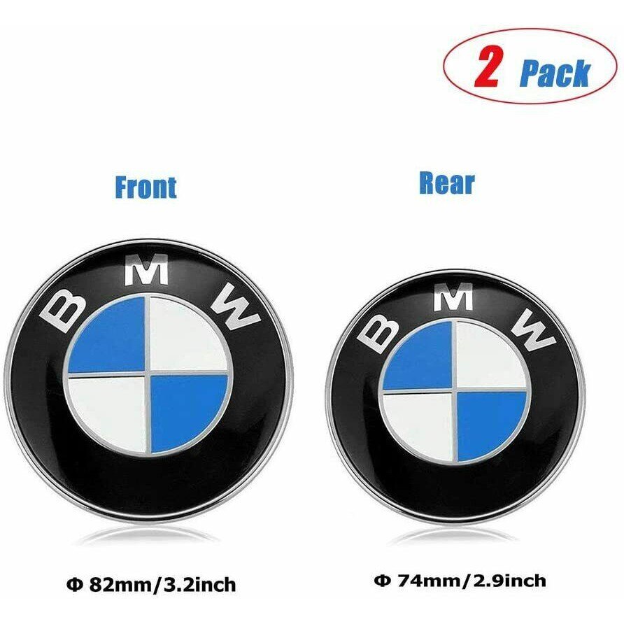Bochang 74mm 82mm white blue emblem badge bonnet hood repacement for bmw front rear trunk logo e30 e36 e46 e34 e39 e60 e65 e38 x3 x5 x6