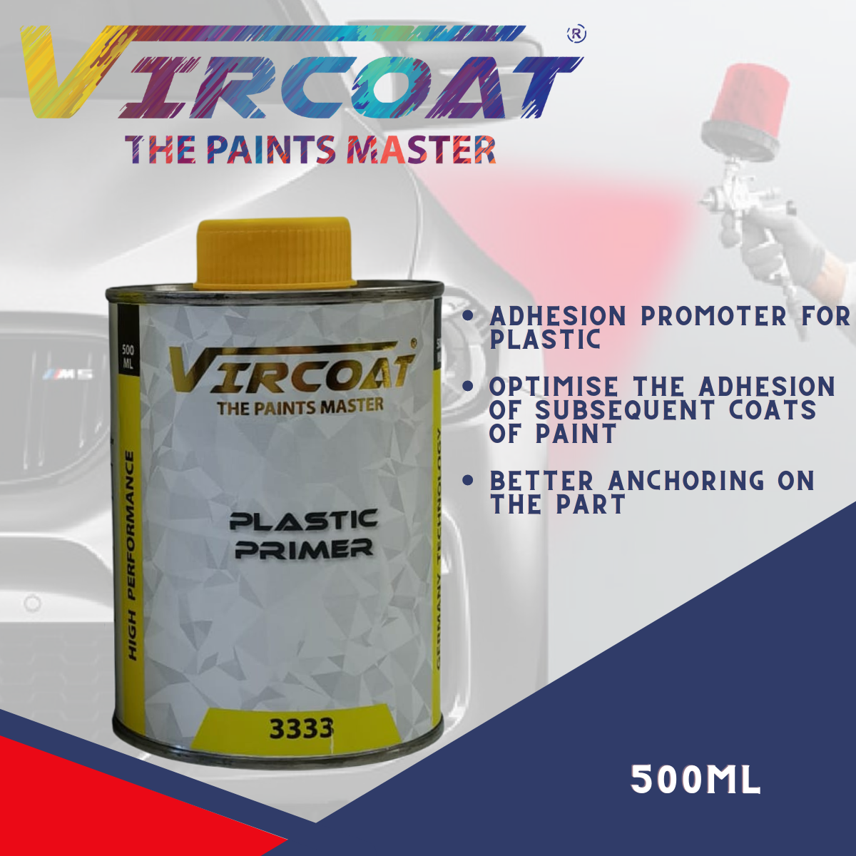 VIRCOAT Plastic Primer/ Plastic Primer For Plastic Parts/ Adhesion Promoter for plastic Lazada