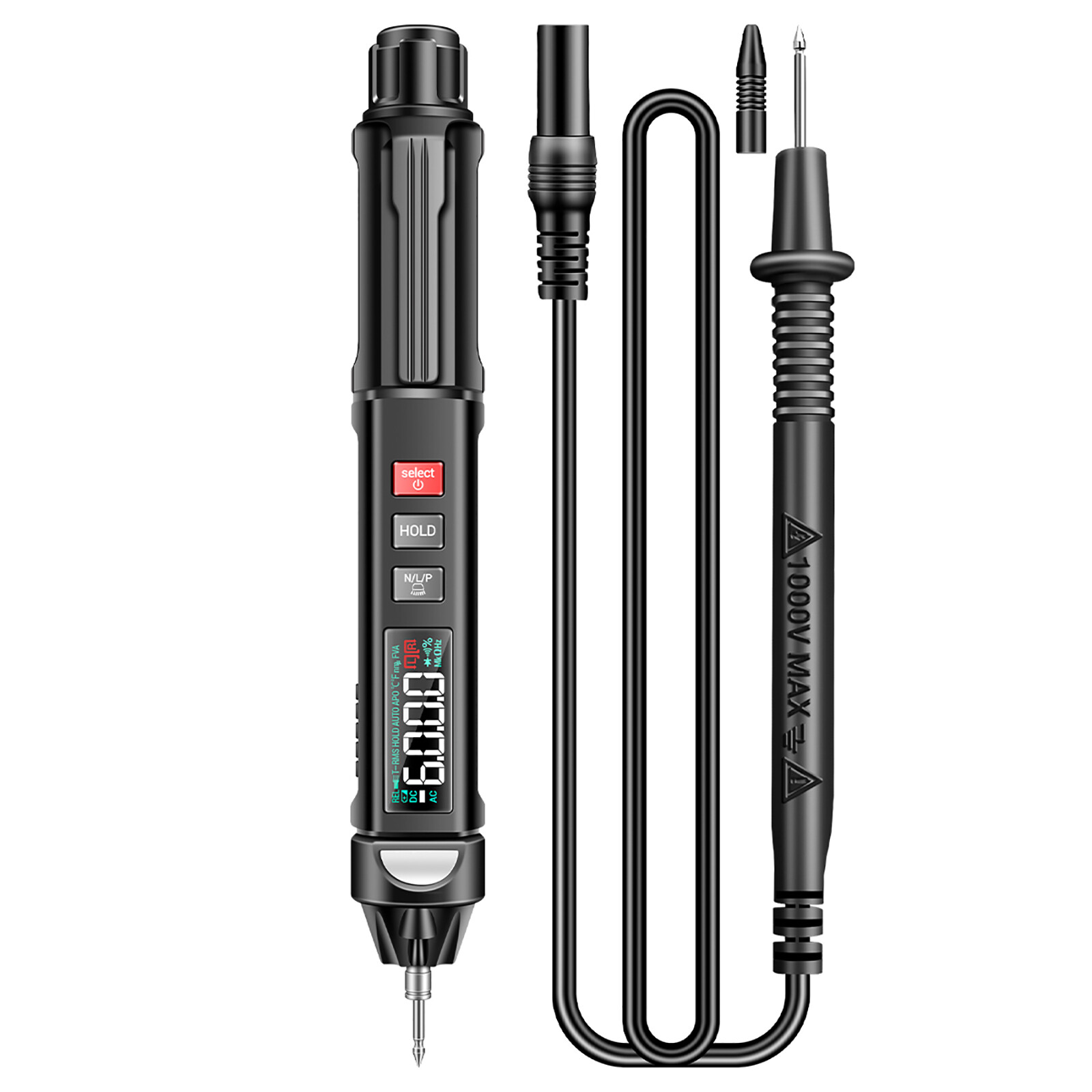 Cảm biến thông minh aneng a3009 Bút Mini vạn năng với giọng nói phát sóng 6000 đếm Vôn kế va đảo ngược màn hình LCD đèn pin Bộ dò NCV cho điện áp kháng điện dung nhiệt độ ON/OFF Diode trình tự pha đo lường