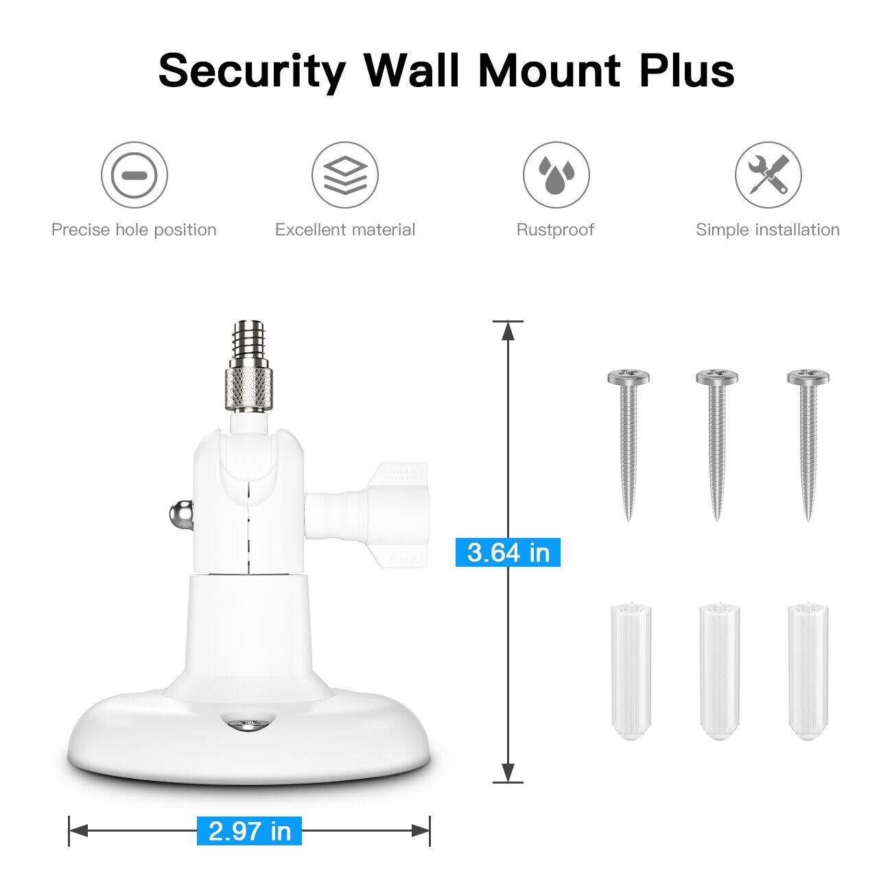 Google Nest Cam Wall Mount Holder,360° Rotate Security Surveillance Camera Mounting Brackets For