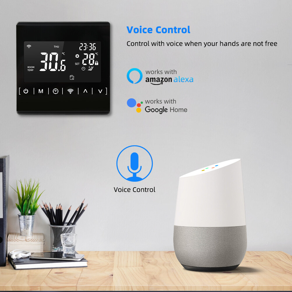 Yieryi Kỹ Thuật Số Wifi Nhiệt Lượng Thông Minh Điện Tầng Sưởi Ấm Bộ Điều Khiển Nhiệt Độ Lạnh Cho Phòng