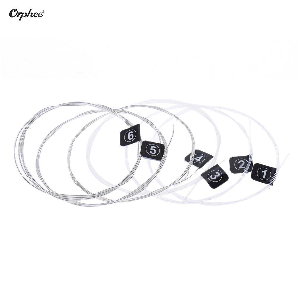 【Ready Stock】Dây Đàn Guitar Cổ Điển Bằng Nylon Sunshine Girl-Orphee NX36 Bộ 6 Cái Thay Thế Đầy Đủ (.028-.043) Dây Bọc Bạc Lõi Ni Lông, Căng Thẳng Bình Thường