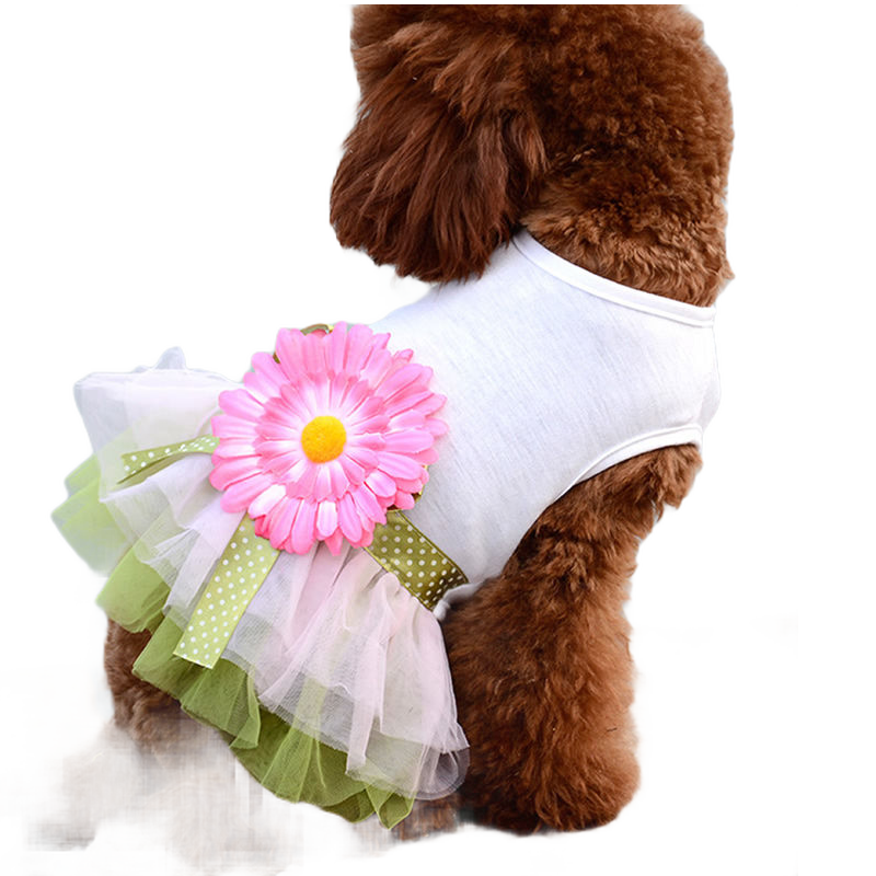 Chó Puppy Quần Áo Chun XIA Với Mỏng Hơn Gấu Teddy Chỉ Huy, Chó Nhỏ Thú Cưng Váy Công Chúa Mùa Hè♧