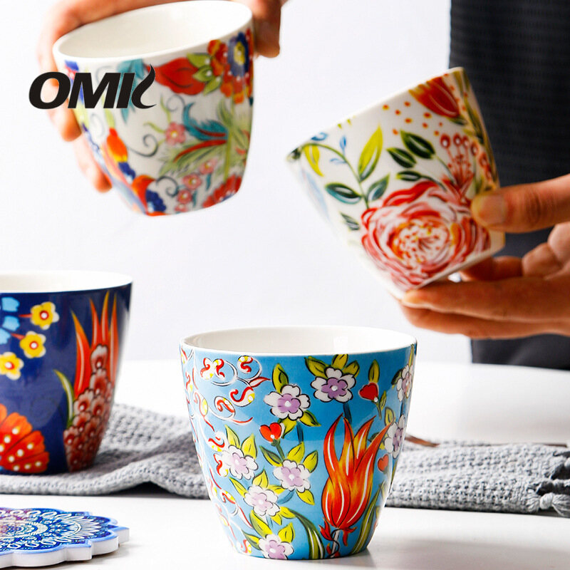 OMK American Style Underglaze Ceramic Teacup 400ML Coffee Cup Mug