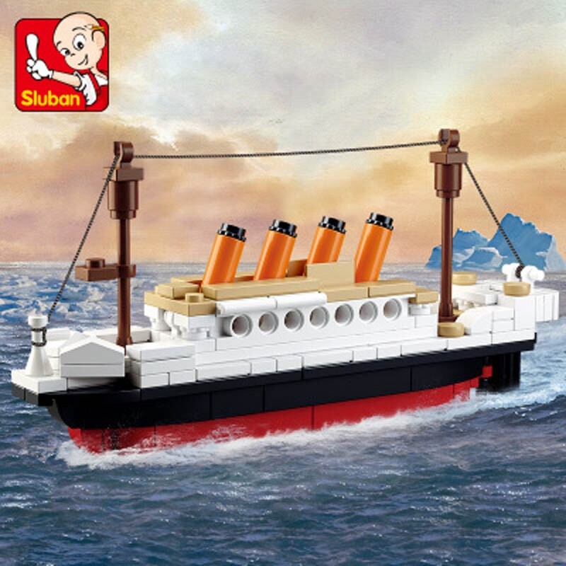 Bộ 194 Bộ Lắp Ráp 0576 Kích Thước Mini Titanic Tàu Du Lịch Khối Xây Dựng Tương Thích Tự Làm Giáo Dục Sáng Tạo Gạch Đồ Chơi