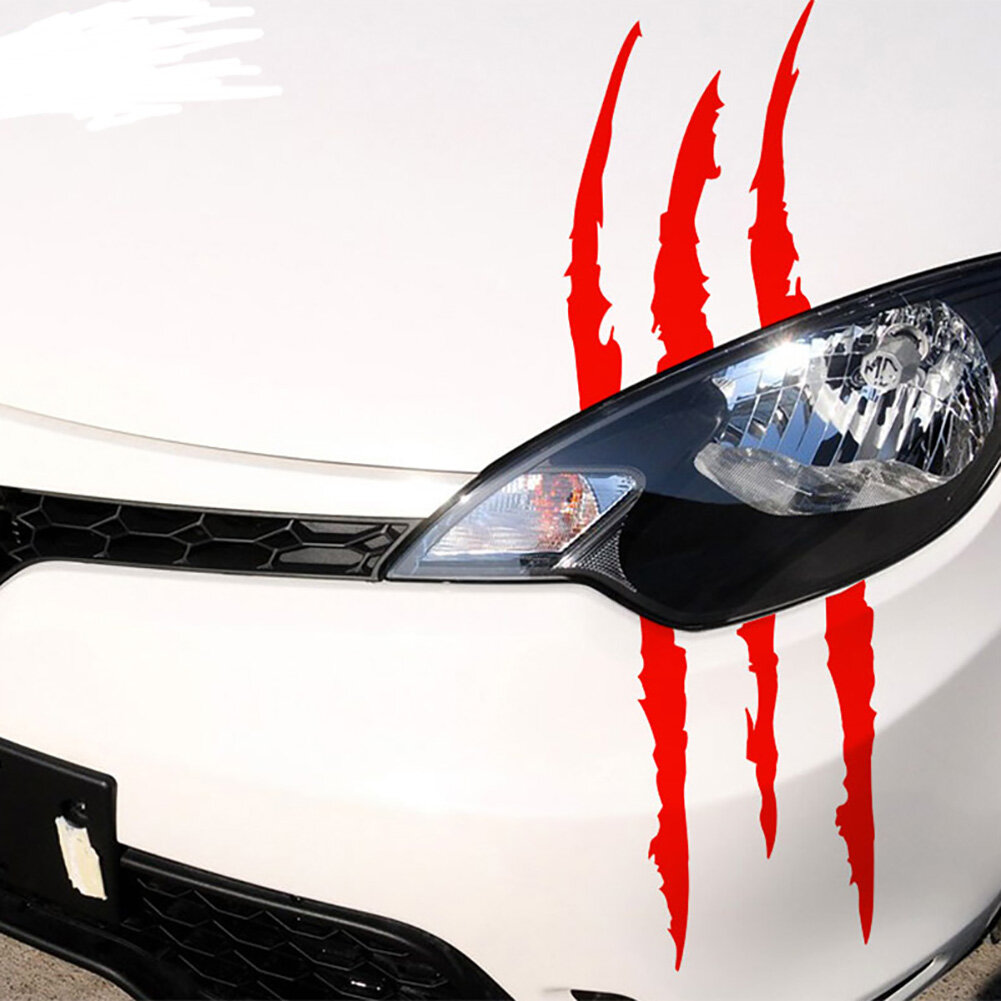 Funny Claw Scratch Stripe Phản Quang Xe Đèn Pha Decal Sticker Trang Trí