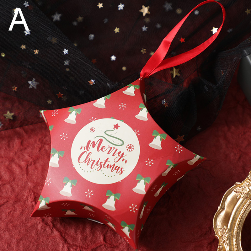 Pzcf 1PCS Christmas Decorations Star Shape Candy Box Christmas Gift Boxes Santa Claus Candy Box Candy Box Christmas Candy Box Christmas Paper Bag Packaging Box Star Candy Gift Box