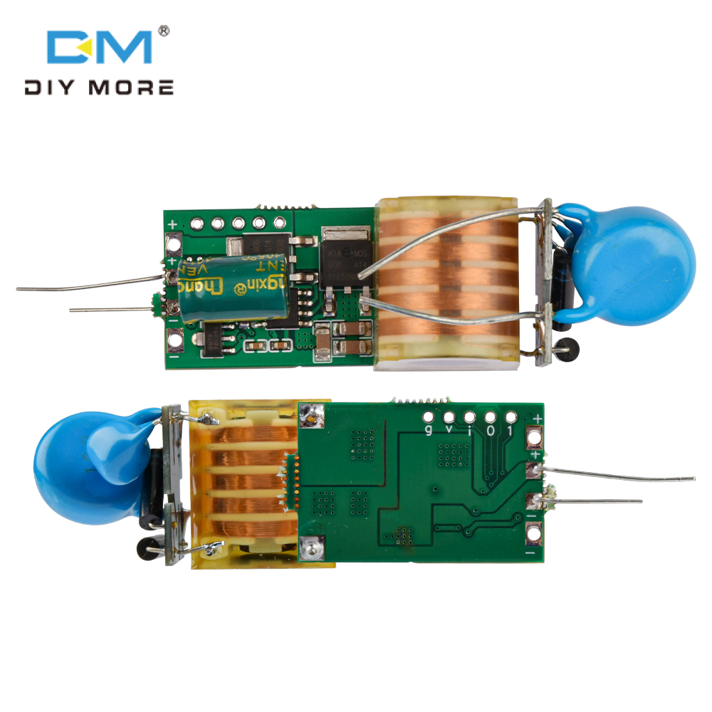 Diymore 7.4V Boost 15KV Pulse Arc Boost Coil Board High Voltage Package Driver Board High Voltage Module High Efficiency and Low Heat Generation Circuit Design
