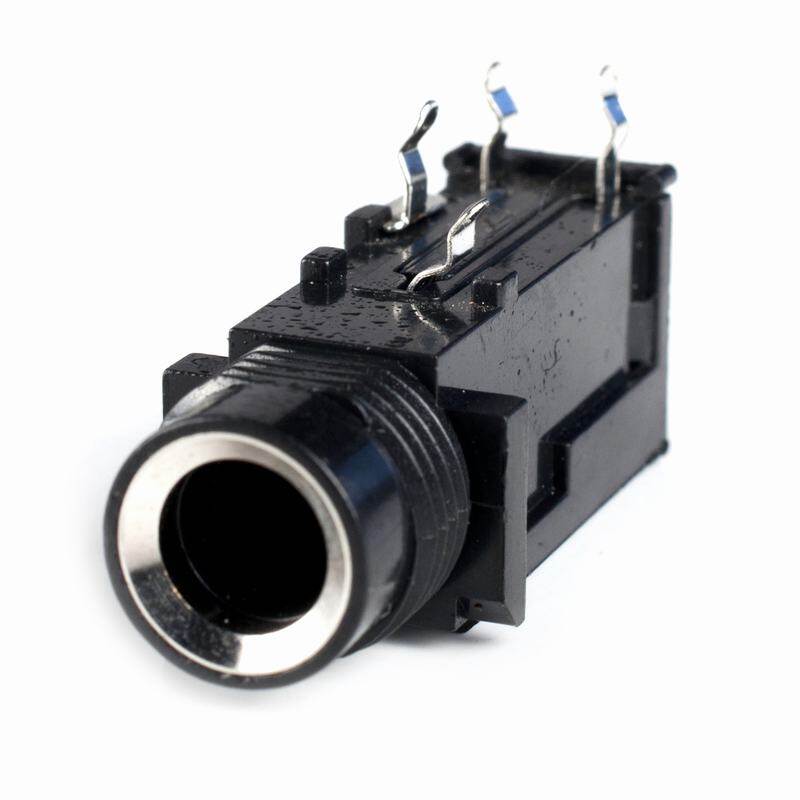 1pcs,1/4" 6.35mm audio stereo trs female panel mount microphone output jacks socket