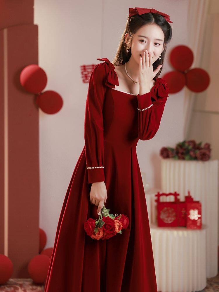 New dress banquet Girls' high -quality temperament dress fashionable can usually be worn