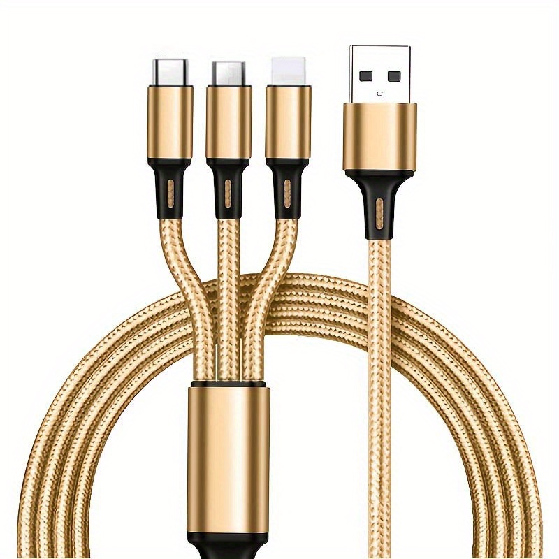 3 trong 1 Dây sạc nhanh phí cáp cho iPhone Android Micro USB Loại C Cáp sạc đa cổng USB nhiều dây sạc USB