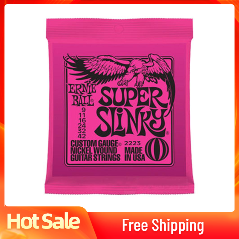 【Free Gift+Hot Sale】Ernie Ball 2223 Super Slinky Nickel Wound Electric Guitar Strings 9-42 Malaysia