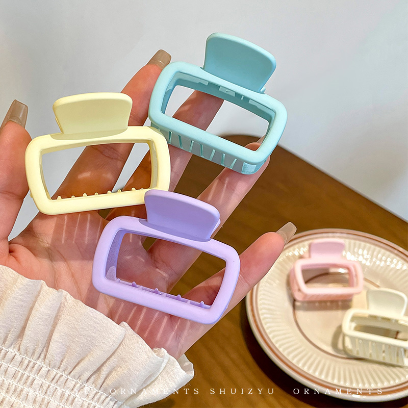 Cream Square Hair Clip for Women