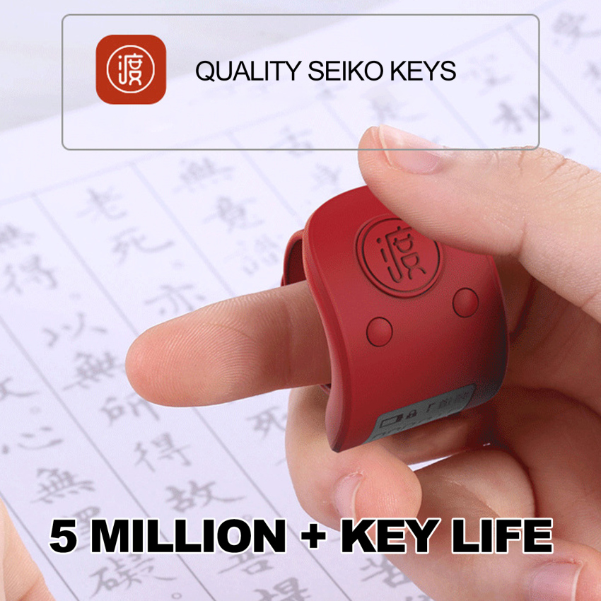 Mini Digital LCD Electronic Finger Ring Mobile Phone Counter 9 -Digit Prayer Can Charging Counter Clicker
