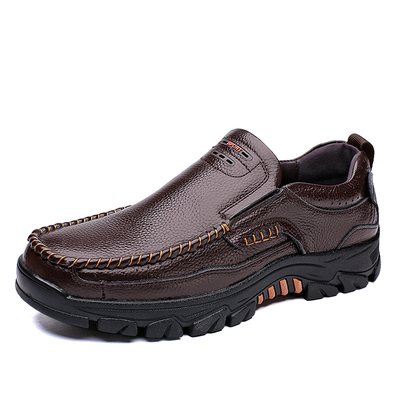 Men's Business Leather Shoes Cowhide Soft Sole Leisure Leather Shoes and Work Shoes in Spring and Autumn