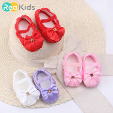 Giày Công Chúa Đế Mềm Cho Bé Gái ReaKids, Giày Đế Bệt Chống Trượt, Thoáng Khí, Mềm Mại, Kiểu Dáng Công Chúa, Có Dây Buộc