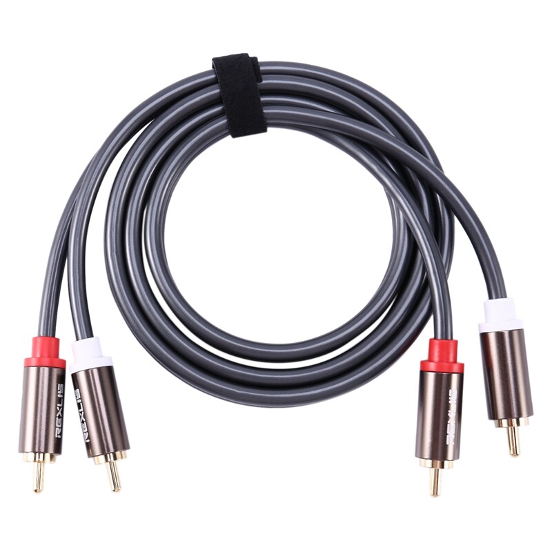 Rexlis 2 Rca to 2 Rca Male to Male Hifi Audio Cable Ofc Av Speaker Wire ...