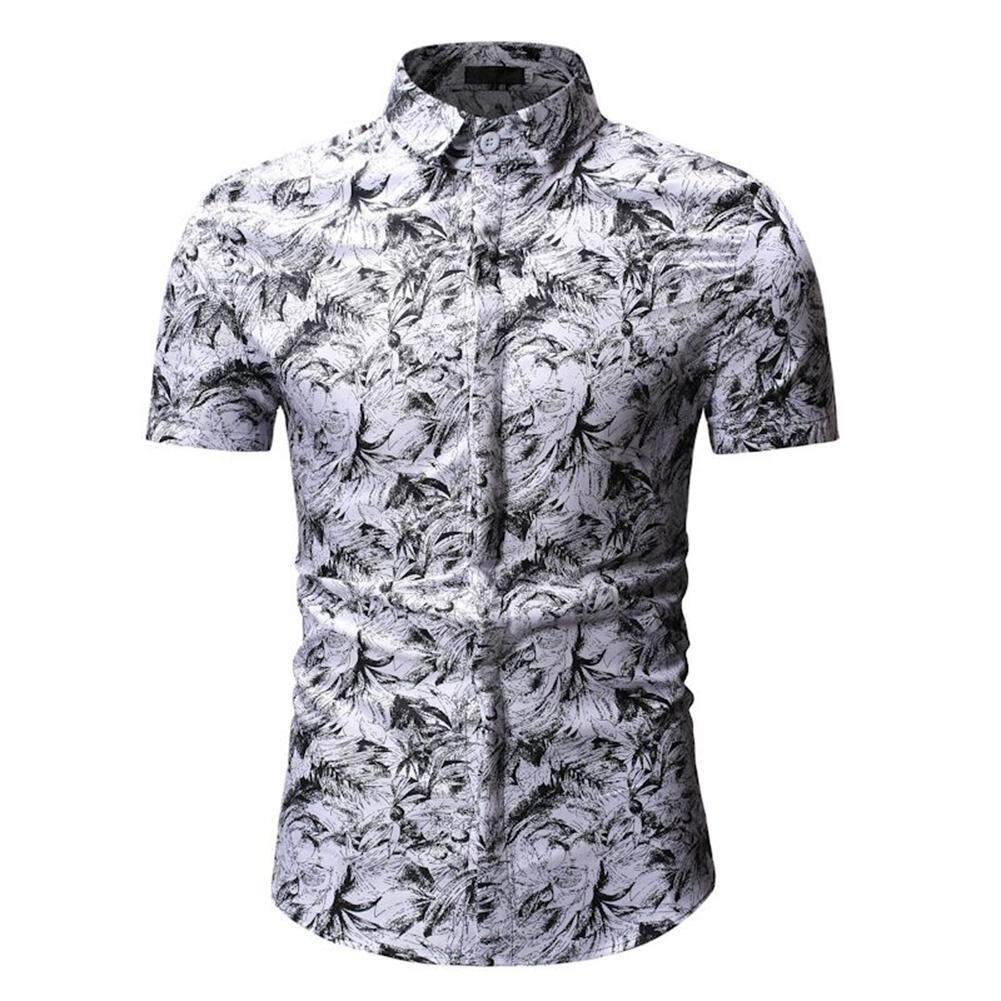 WSPLYSPJY Men Fashion V-Neck Floral Print Short Sleeve Slim fit Leisure T-Shirt Comfy WSPLYSPJY Men Fashion V-Neck Floral Print Short Sleeve Slim fit Leisure T-Shirt Comfy