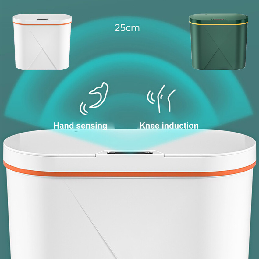 16L Intelligent Trash Can Smart Sensor Dustbin Electric Automatic Rubbish Can USB Waterproof Dustbin Home Induction Garbage Bin