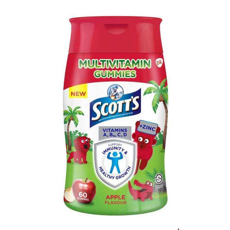 SCOTT'S Multivitamin Chewable Gummies Apple Flavor 60s Lazada