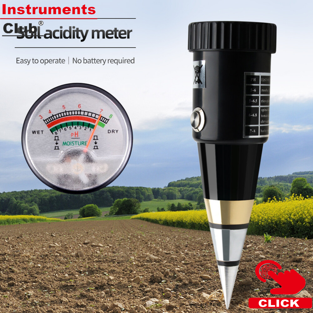 KKmoon 2in1 Portable Soil Moistures and PH Tester Acidity Humidity Meter Garden Soil Analyzer Greenhouse Potted Crops Planting Cultivating Tool
