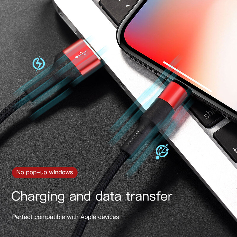 HOCO Fast Charging Lightning Cable for iPhone 12 Pro Max iPhone XR, XS, iPhone 11 Pro MAX, iPhone SE 2020 Charging Cable 2A Lightning Fast Charge Cable