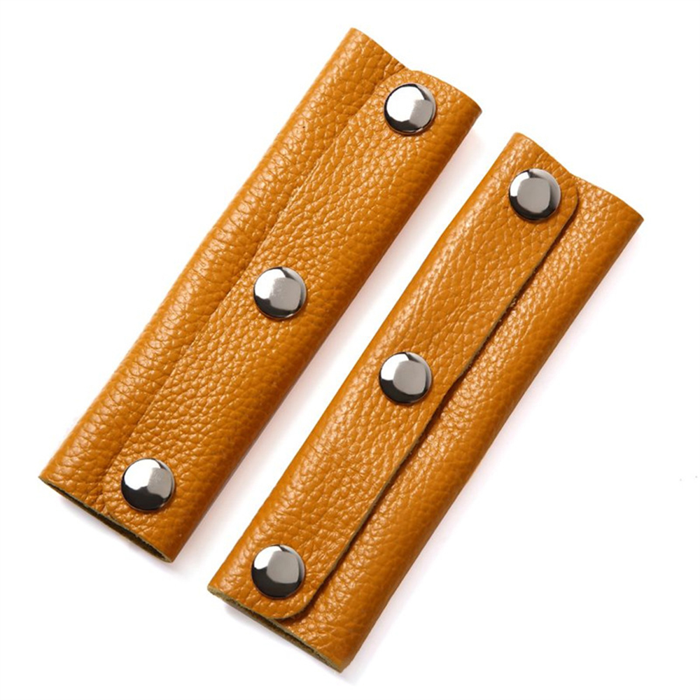 Suitcase Grip Protective Cover Luggage Bag Handle Wrap Leather Anti-Stroke Stroller Shoulder Strap Pad Luggage Bag Grip Leather Grip