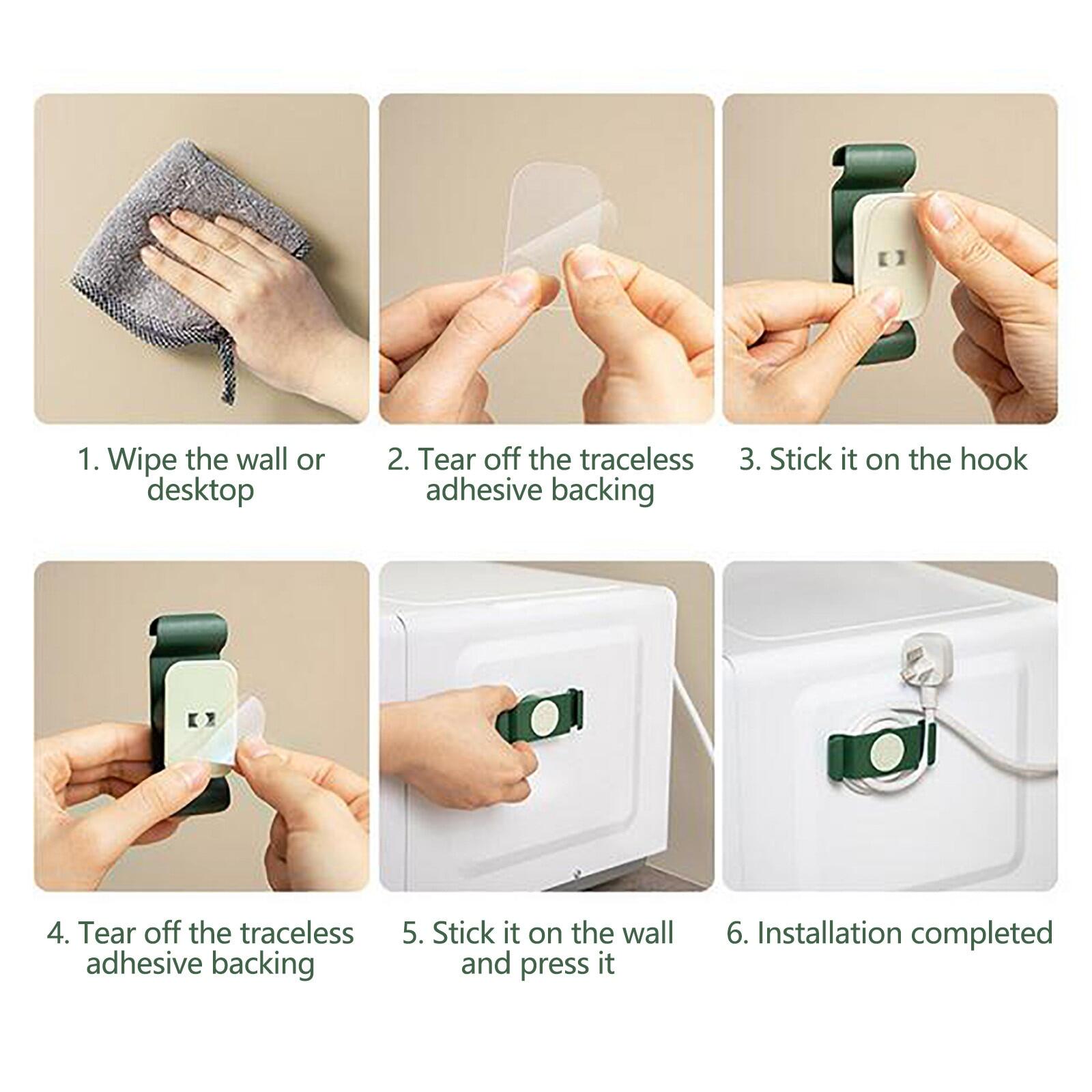 4Pcs Kitchen Appliance Cord Wraps Cable Organizer ABS Wire Manager Cord