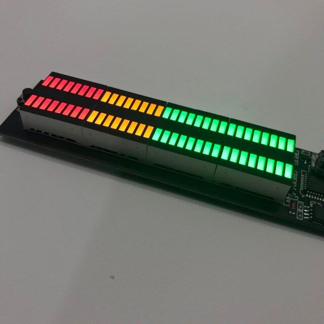 Audio level indicator stereo music spectrum display board 32 led light vu meter power amplifier for dc 12v 24v car mp3 player