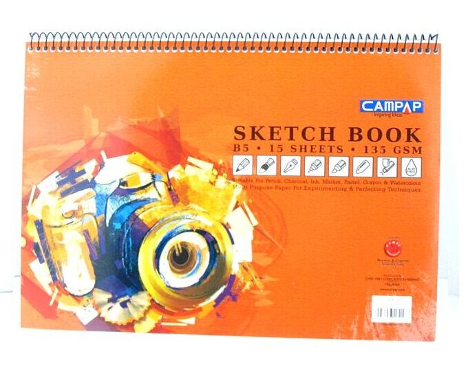 CAMPAP SKETCH BOOK B5 15 SHEETS 135GSM (CA3213) 30132137 SCHOOL