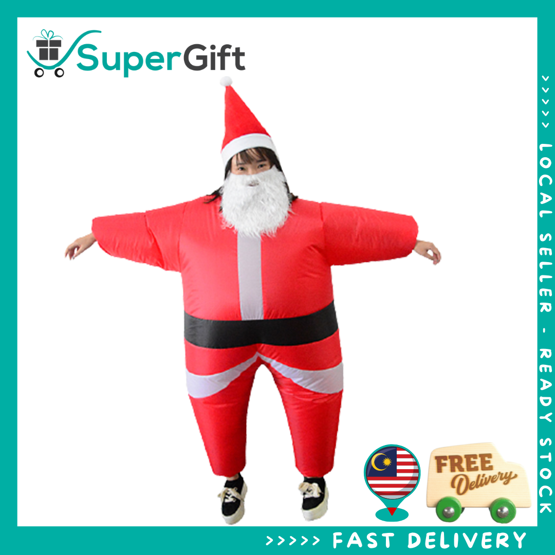 Inflatable santa outlet costume