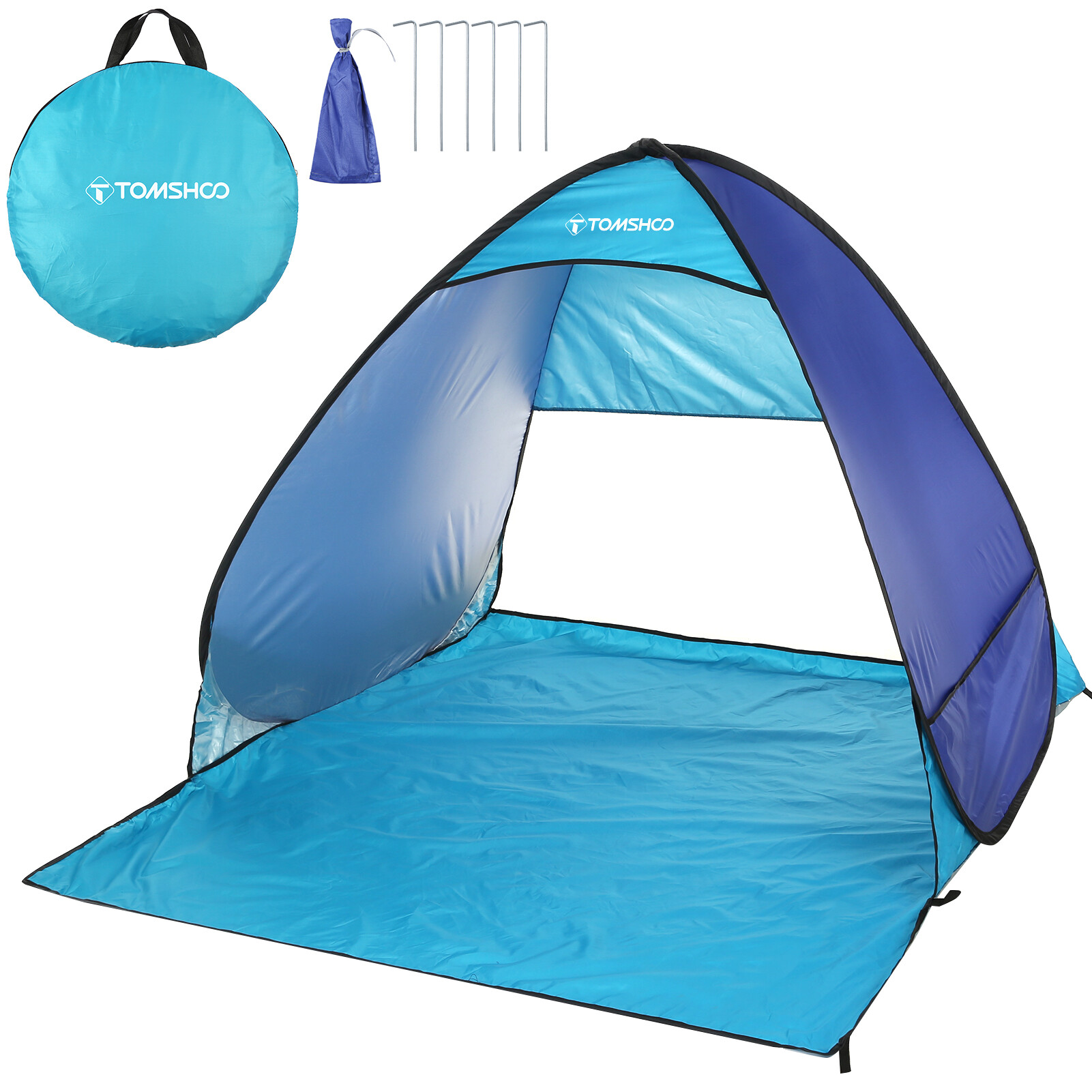 TOMSHOO Automatic Instant Pop Up Beach Tent Lightweight Outdoor Beach Shade Sun Shelter Tent Canopy Cabana with Carry Bag