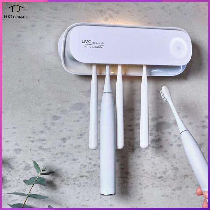 HKStorage Intelligent toothbrush sterilizer UV sterilization Electric toothbrush with drying hole free storage rack