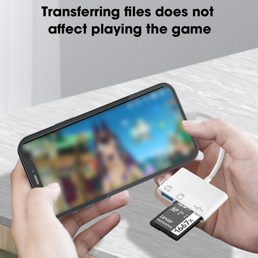 3 Trong 1 đầu đọc thẻ Loại C USB Để SD thẻ nhớ TF Reader USB C Bộ chuyển đổi thẻ Đối Với iPhone MacBook Samsung Adapter
