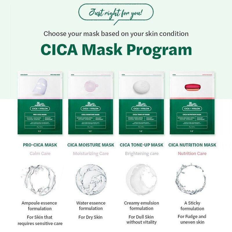 [100% Original] VT Cica Sheet Mask - 5 Type VT COSMETICS