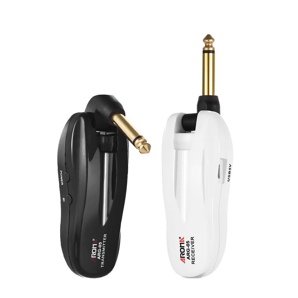 AROMA ARG-05 Wireless Guitar Audio Transmission System Transmitter Receiver Built-in Rechargeable Battery 115 Feet Transmission Distance for Electric Guitar Bass