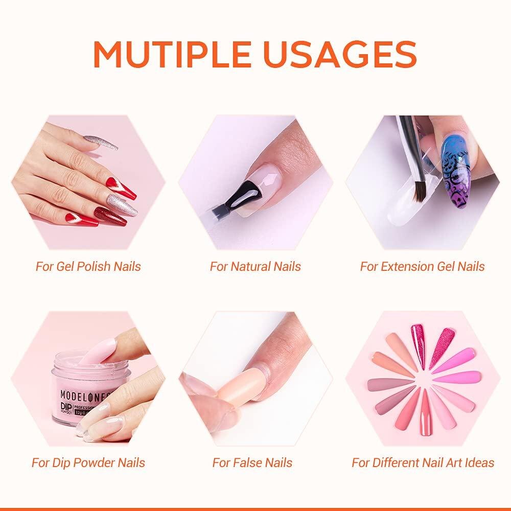 Modelones Nail Starter Tools Kit Nail Tip Quick Builder Gel Nail Extension Starter Kit 6pcs