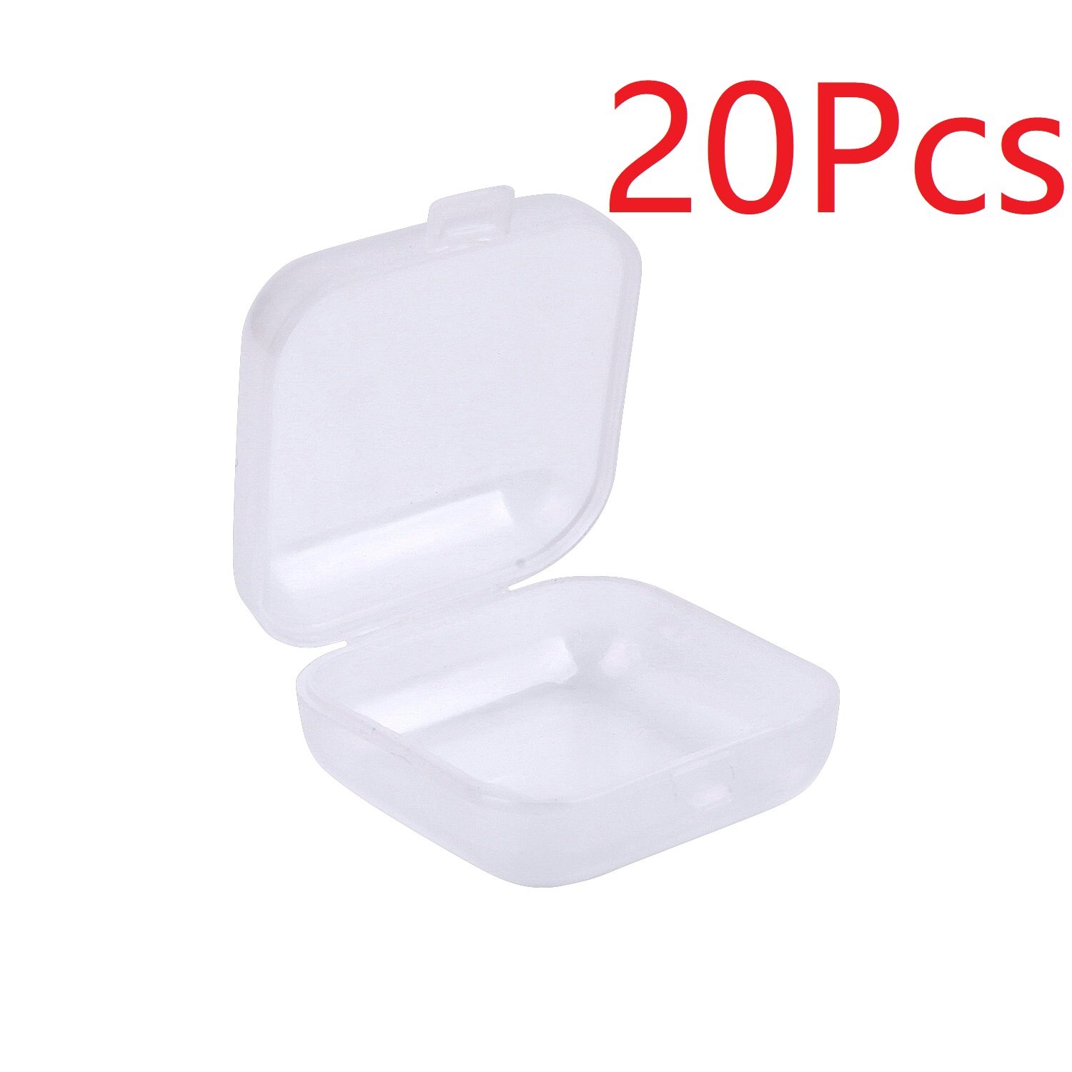 1-20Pcs Small Boxes Square Transparent Plastic Box Jewelry Storage Case Finishing Container Packaging Storage Box for Earrings
