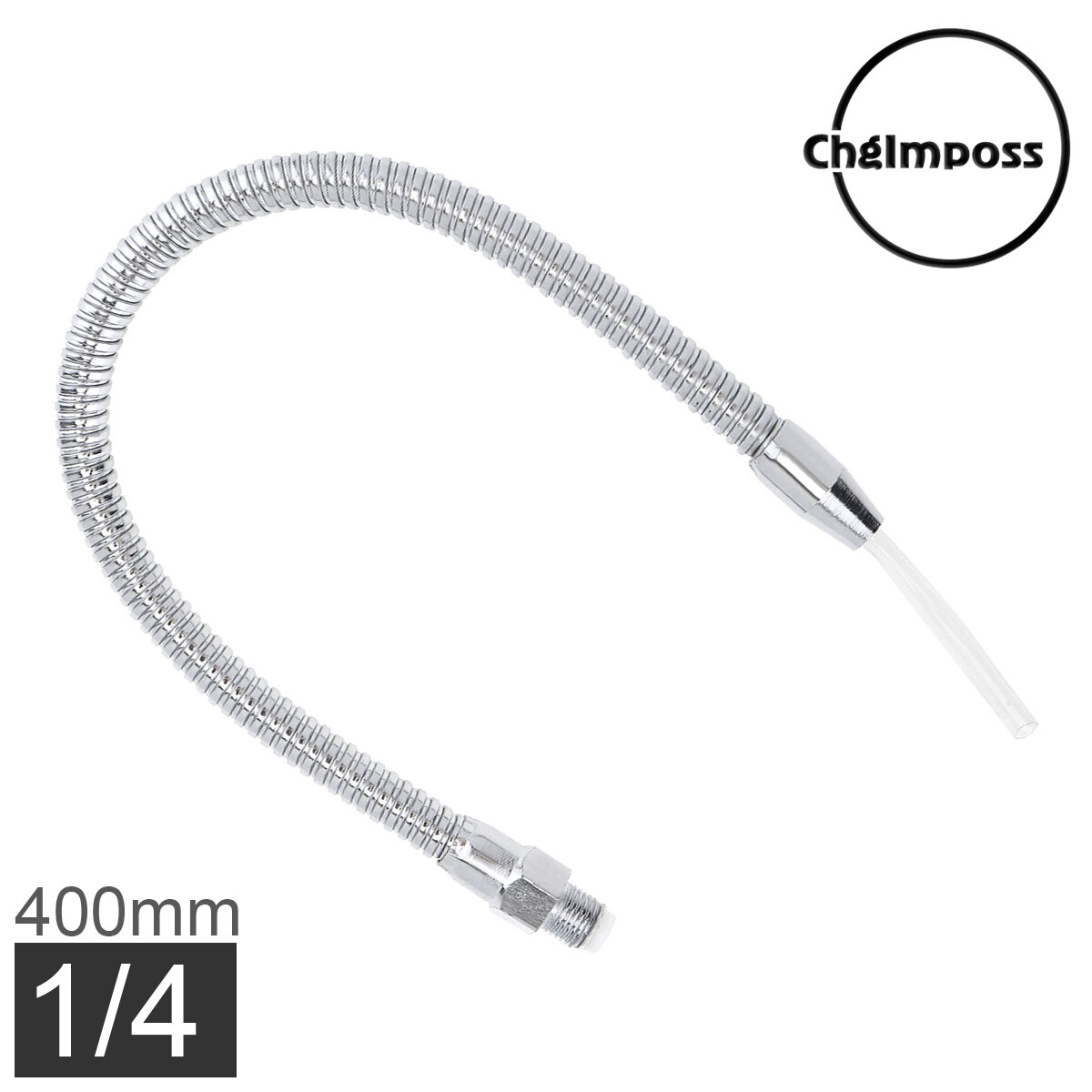 ChgImposs Vòi Xịt Làm Mát Ống Làm Mát Dầu Nước Linh Hoạt Bằng Kim Loại 1/2 1/4 3/8 Inch, 390Mm Với Vòi Phun Đầu Tròn Cho Máy CNC/Phay