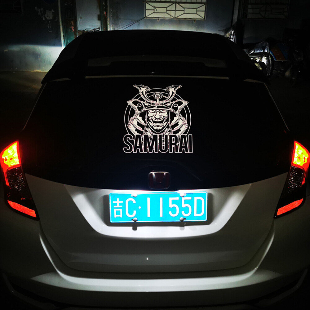 JDM Miếng Dán Phản Quang Cho Xe Hơi Đề Can Chống Nước Samurai Miếng Dán Trang Trí JDM Kính Chắn Gió Phía Sau