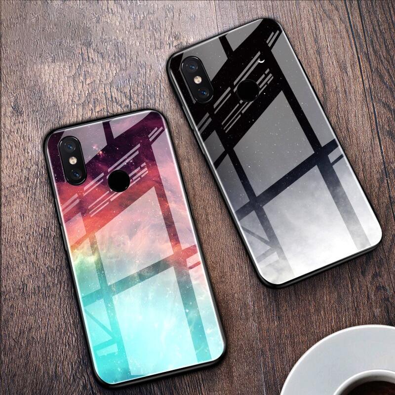 RTY Glass Case For VIVO Y35 Y16 Y02 Y02S Y33T Y33S Y22 Y22S Y15s Y15a Y01 Y11 VIVO Y19 VIVO Y17 VIVO Y12 VIVO Y15 VIVO Y12i VIVO Y12s Y12a Y20s Y20i Y20 VIVO Y11D Case, Luxury Star Space Bumper Tempered Glass Protective Slim Back Cover Phone Case