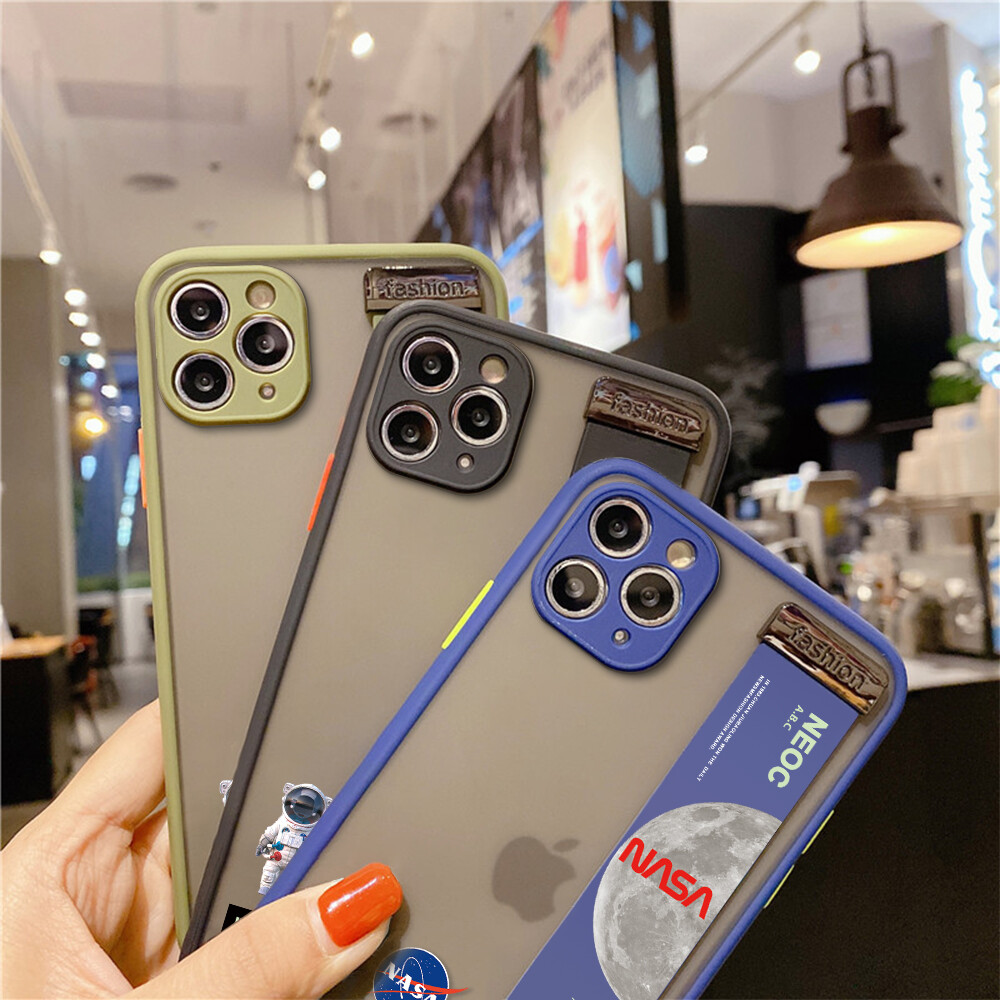 (With Wristband)Hontinga Casing Case For Samsung Galaxy Note10 Note 10 Plus Case Shockproof NASA Moon transparent Phone Case Soft Edge Lens Camera Protector Back Cover Casing Thin Hard Case For Boys For Girls